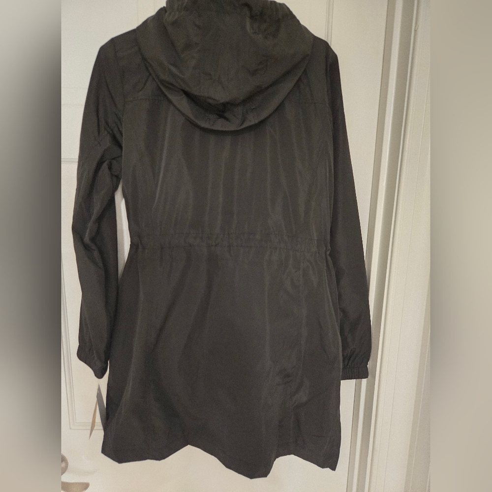 NWT Michael Kors Black Rain Jacket Coat Medium - Picture 2 of 12